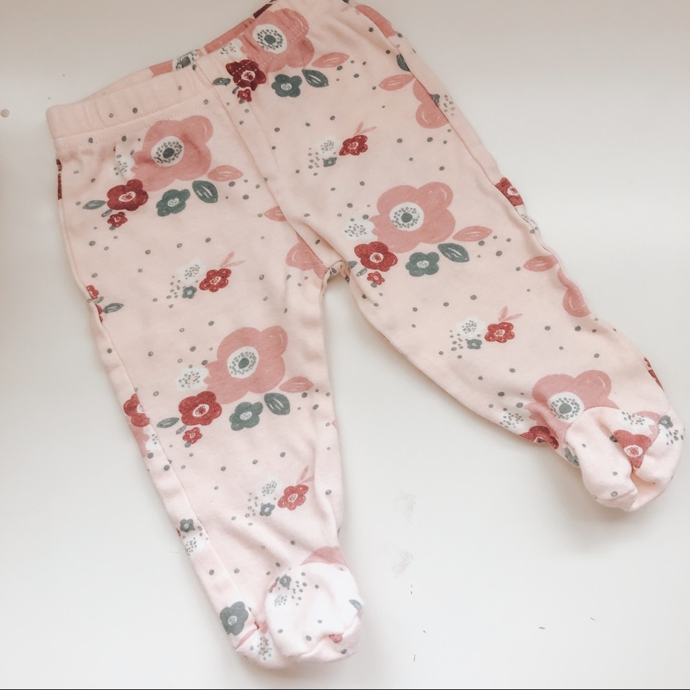 Floral footed pants